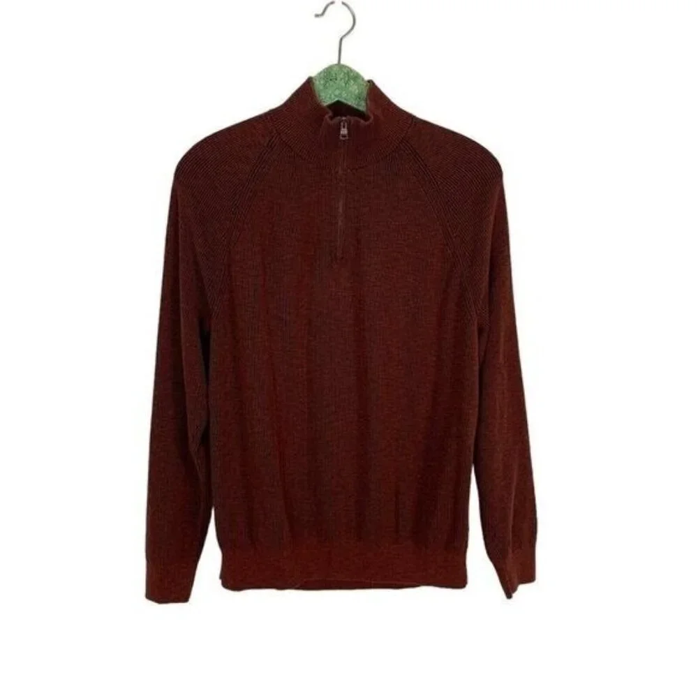 Banana Republic‎ Sweater Large Brown Mens Knit Crewneck Fall Winter